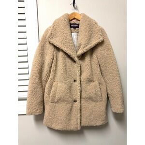 Johnston & Murphy Sherpa Teddy Coat‎ Beige XS Lined